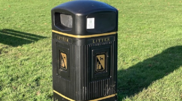 A bin in a park
