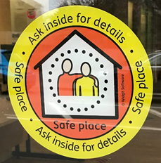 Safe Places window sticker