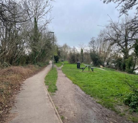 Path and bench on path