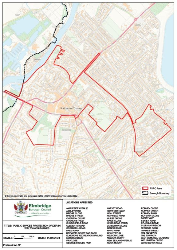 Walton PSPO area map