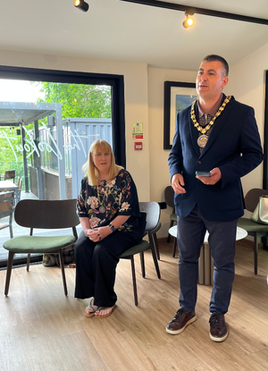 The Mayor of Elmbridge Councillor Steve Bax and Mayoress launch their chosen charity Community Fund for Elmbridge