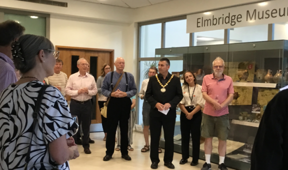 Mayor of Elmbridge at Oatlands Exhibition preview evening