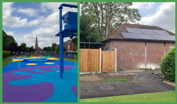 Ice cream kiosk location next to Weybridge splash pad