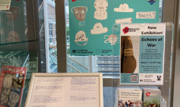 St Andrews C of E Cobham artworks at he Echoes of War exhibition