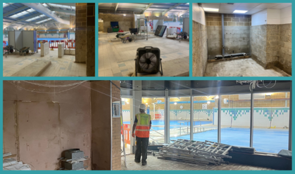Hurst pool refurbishment works 17 Sept