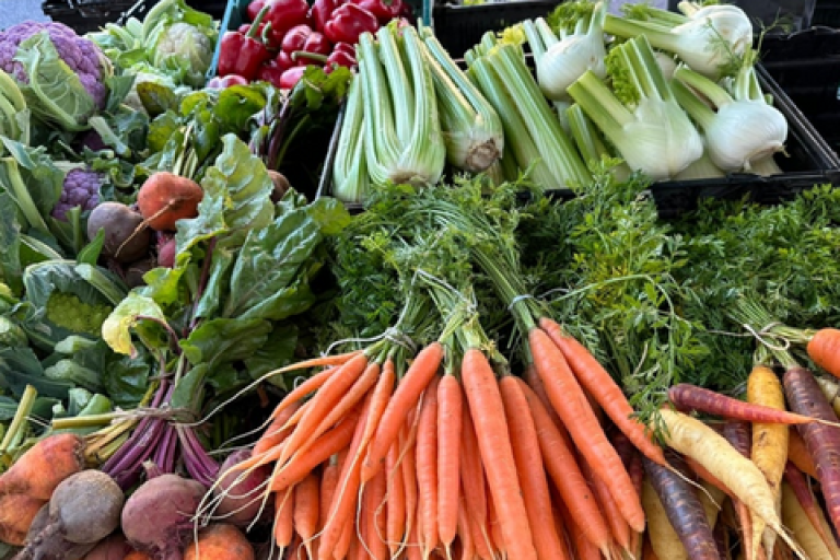 A selection of vegetables from the farmers market.