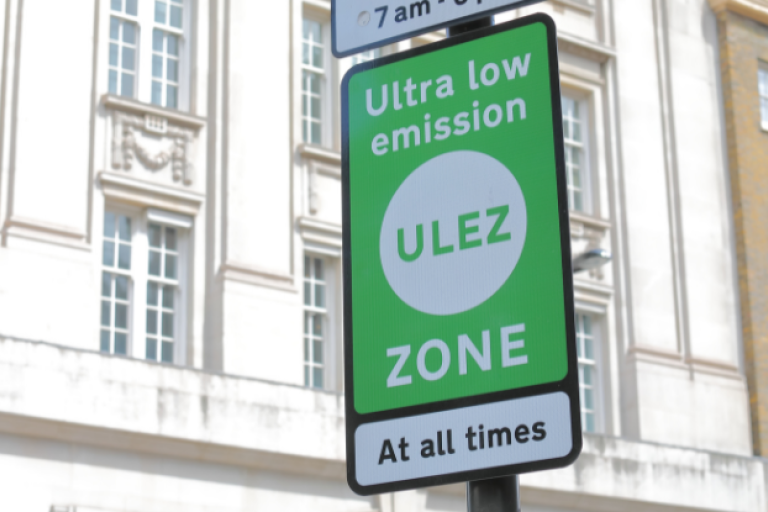 A sign for a ULEZ zone