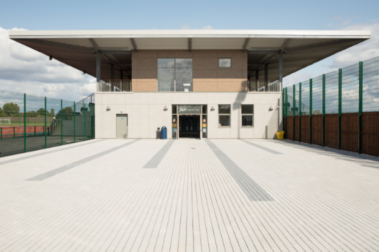 entrance to the xcel sports hub