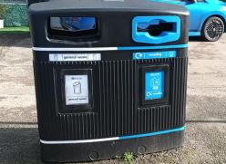 Dual-use bin on street in Elmbridge