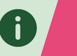 Information icon on a colourful background