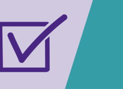 Purple tick box icon