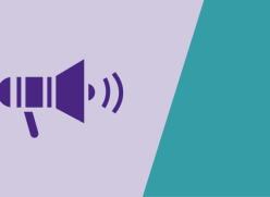 Purple megaphone icon