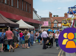 Market stalls in Bridge Street in Walton-on-Thames