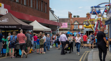 Market stalls on high street