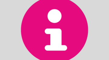 Pink information symbol