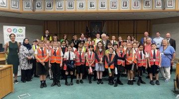 A group of students and teachers involved in Junior Citizen