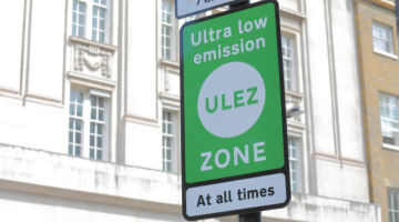 A sign for a ULEZ zone