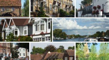 A collage of houses in Elmbridge.