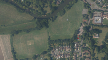 Aerial view of West End recreation ground in Esher