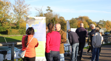 A group of people at a River Thames Scheme consultation event