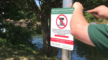 PSPO unauthorised mooring sign
