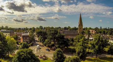 Birds eye view of Esher 