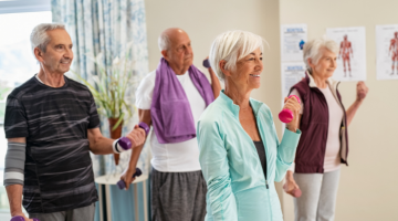 Older people exercising