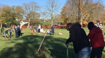 Community tree planting at Grovelands recreation ground Molesey