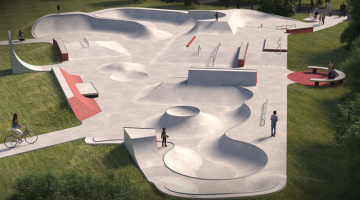Visual of the new Cobham skatepark