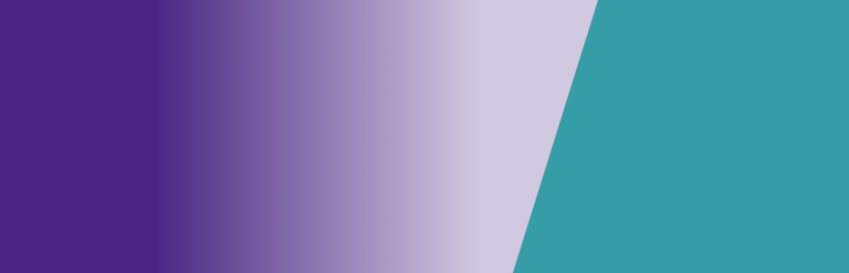 Purple and turquoise banner